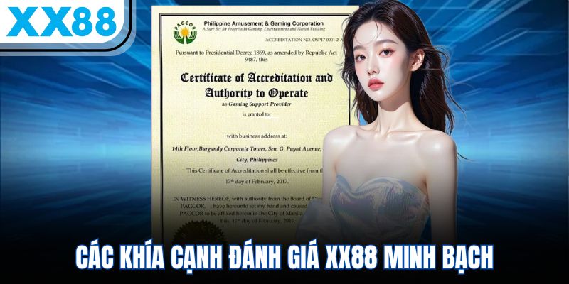 Các khía cạnh đánh giá XX88 minh bạch